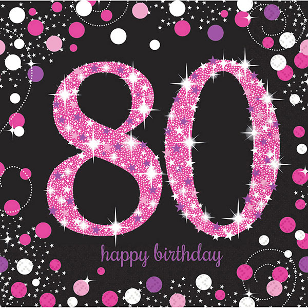 Compleanno 80 Anni Pink