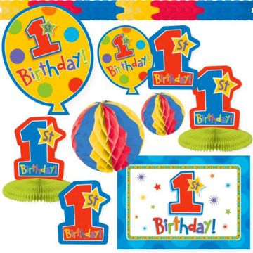 KIT DECORATIVO 1ST BDAY PZ.12