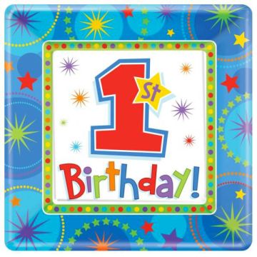 PIATTI 1° COMPLEANNO BAMBINO PZ.8