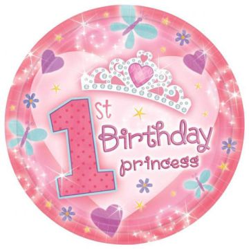 PIATTI 1° COMPLEANNO BAMBINA PZ.18