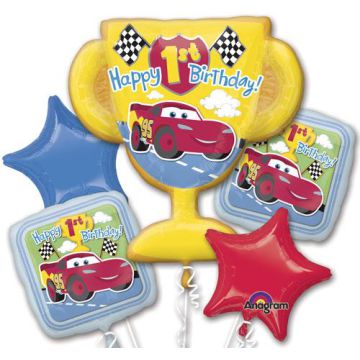 PALLONCINI 1° COMPLEANNO CARS BOUQUET