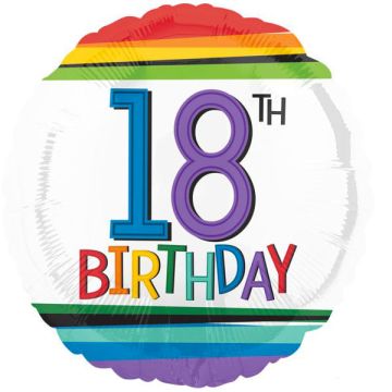 PALLONCINO 18° COMPLEANNO RAINBOW PZ.1