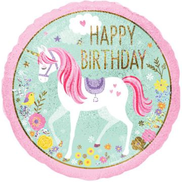 PALLONCINO UNICORNO COMPLEANNO PZ.1