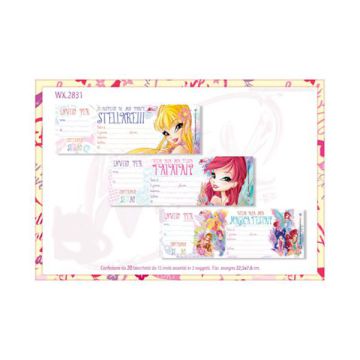 BIGLIETTI INVITI COMPLEANNO WINX PZ.15