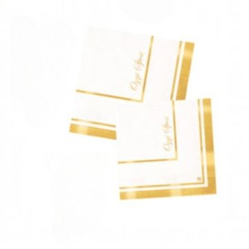 Tovaglioli Matrimonio 33x33 Gold Pz.16