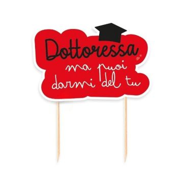Cake Topper Laurea Dottoressa Pz.1
