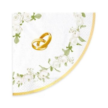 Tovaglioli Matrimonio 33x33 Pz.16