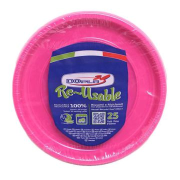Piatto piano fucsia pz.25