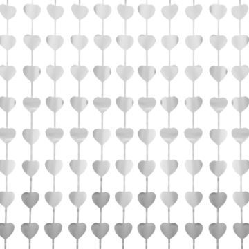 Tenda Cuori  Argento Opaco 100cm X 200cm