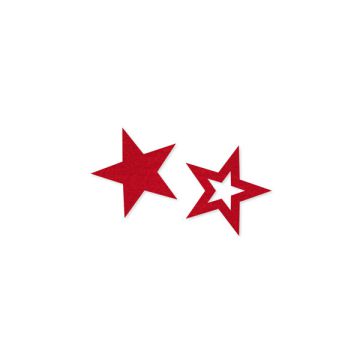 STELLE IN FELTRO ROSSE PZ.16