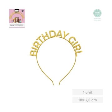 Cerchietto Birthday Girl Oro Pz.1