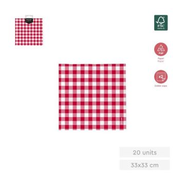 Tovaglioli A Scacchi 33x33 Cm Pz.20
