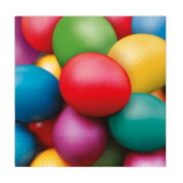 Tovaglioli Uova Di Pasqua Colorati Pz.20
