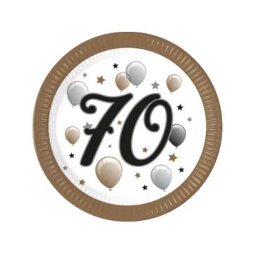 Piatti Compleanno 70 Anni Pz.8