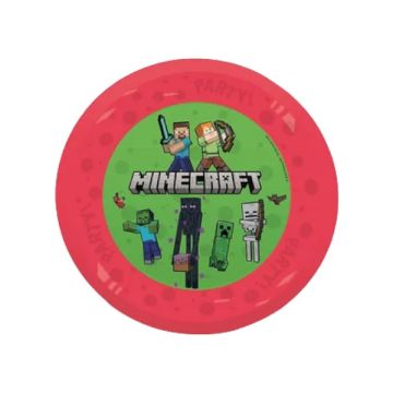 Piatti Minecraft Reusable 21 Cm Pz.4 Piatti Minecraft Reusable 21 Cm Pz.4