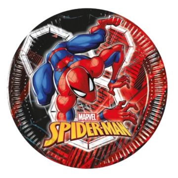 Piattini Spiderman Cm. 20 Pz.8