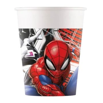 Bicchieri Spiderman 200 Ml. Pz.8