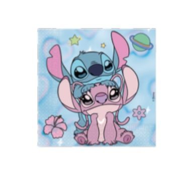 Tovaglioli Angel & Stitch 33x33 Cm.pz.20