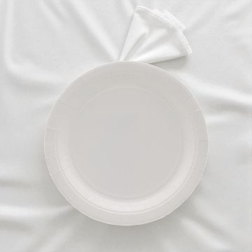 Piatto In Carta Cm 24 Bianco Pz.15