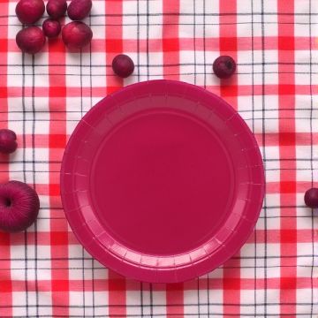 Piatto In Carta Cm 24 Magenta Pz.15