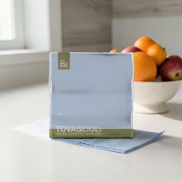 Tovagliolo Cm 33x33 Celeste Chiaro Pz.40