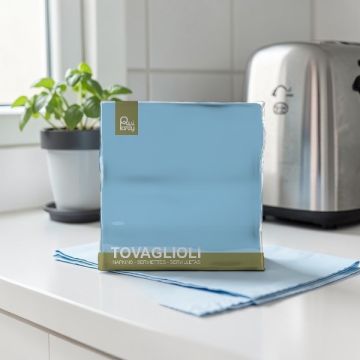 Tovagliolo Cm 33x33 Celeste Pz.40