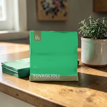 Tovagliolo Cm 33x33 Verde Pz.40