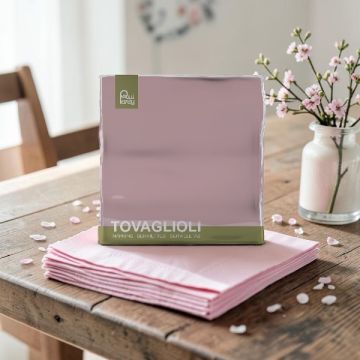 Tovagliolo Cm 33x33 Rosato Pz.40