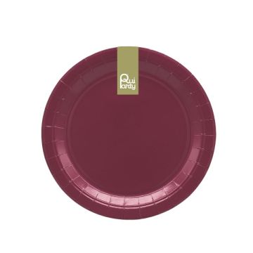Piatto In Carta Cm 18 Borgogna Pz.15