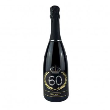 Bottiglia con Cristalli Lucidi – Regalo Elegante per 60 Anni