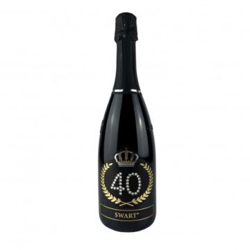 Bottiglia con Cristalli – Regalo Elegante per 40 Anni