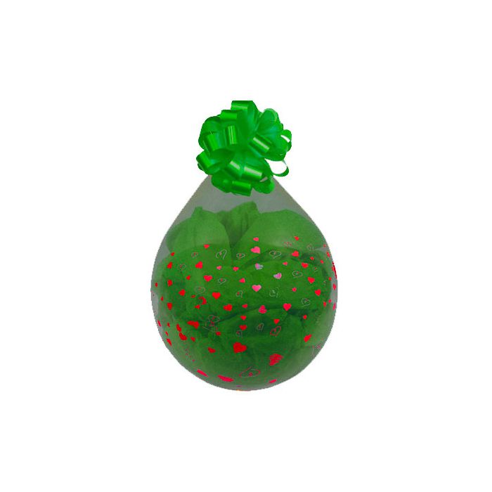 Palloncini Cuoricini (18") Pz.25 Colore Crystal Trasparente 390 Stampa Rossa Cm.50 main product photo