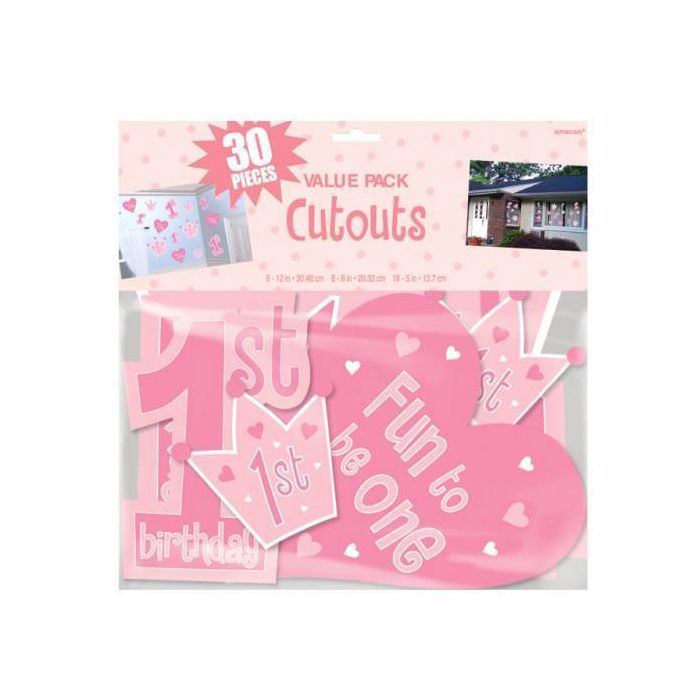 Decorazione 1° Compleanno Bambina Pz.30 Misure Assortite main product photo