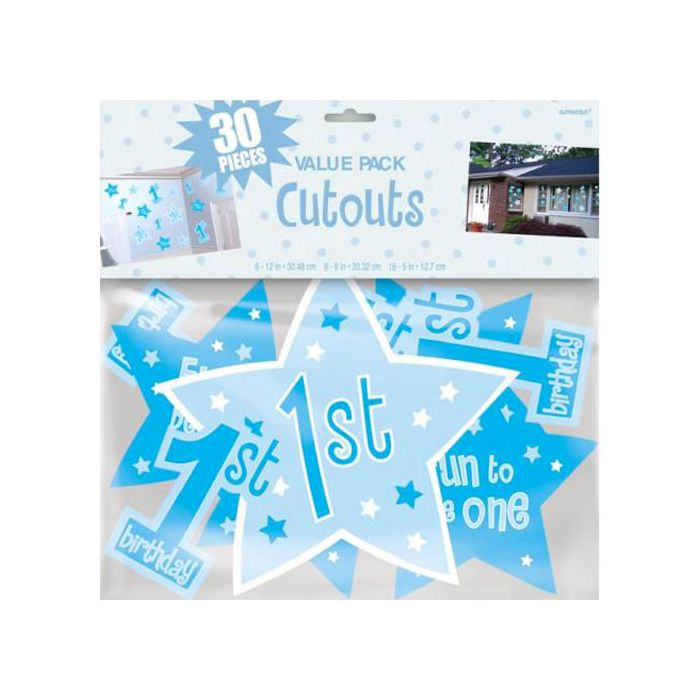 Decorazione 1° Compleanno Bambino Pz.30 Misure Assortite main product photo