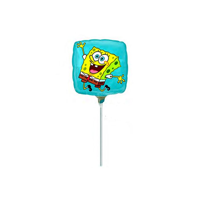 Palloncino Spongebob Square Pz.10 Mylar Mini 9" Cm.23 Da Saldare Esclusa Bacchetta main product photo