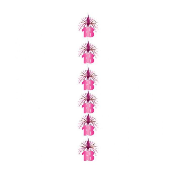 Festone 18 Anni Ciuffo Fuxia Pz.1 Mt.2.10 main product photo