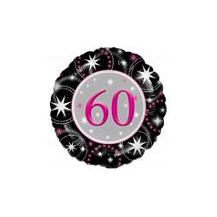 Palloncino 60° Compleanno Pz.1 Mylar Tondo 18" Cm.45 main product photo