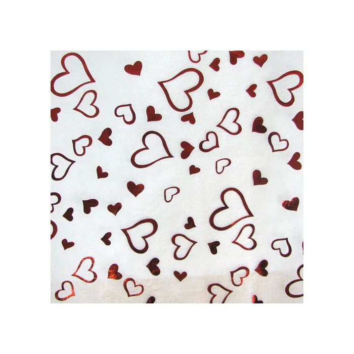 Rotolo tnt cuore metal rosso pz.1, H.CM.50 X 10 YRD main product photo