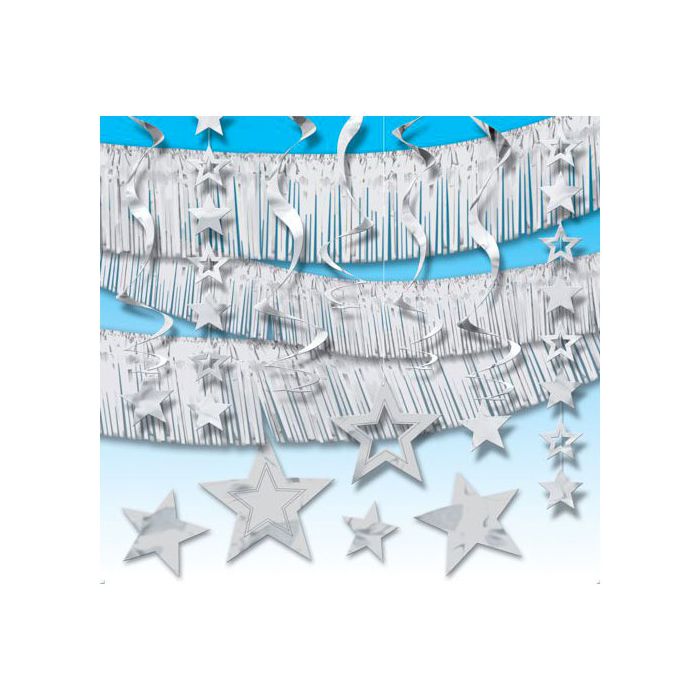 Kit Festone Stelle Argento Pz.21 main product photo