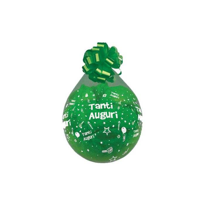 Palloncino Tanti Auguri (18") Pz.25 Colore Crystal Trasparente 390 Stampa Bianca Cm.50 main product photo
