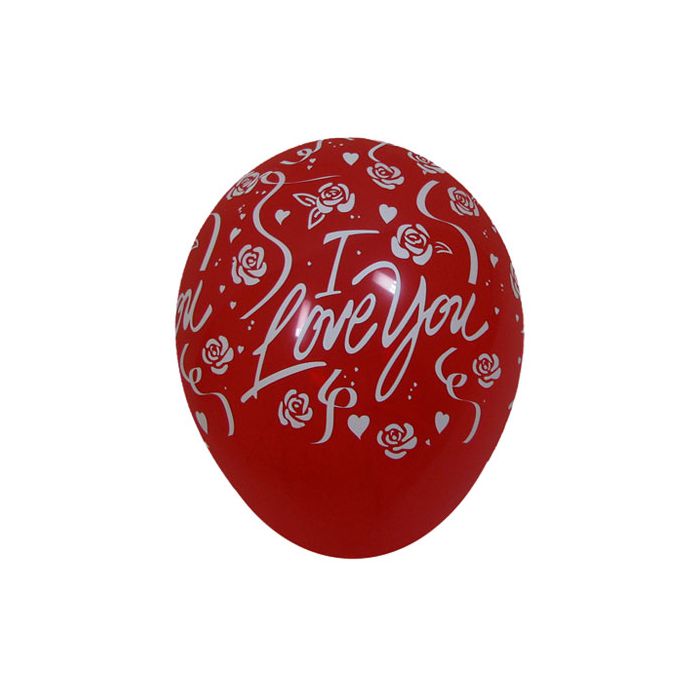Palloncino I Love You 12" Pz.100 Colore Standard Rosso 015 Stampa Bianca Cm.30 main product photo