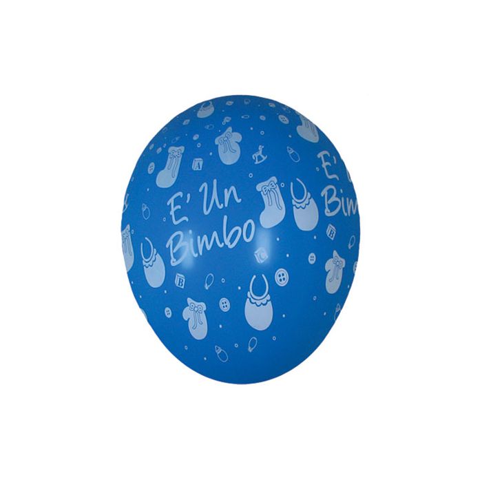 Palloncino E' Un Bimbo 12" Pz.100 Colore Perlato Blue 440 Stampa Bianca Cm.30 main product photo