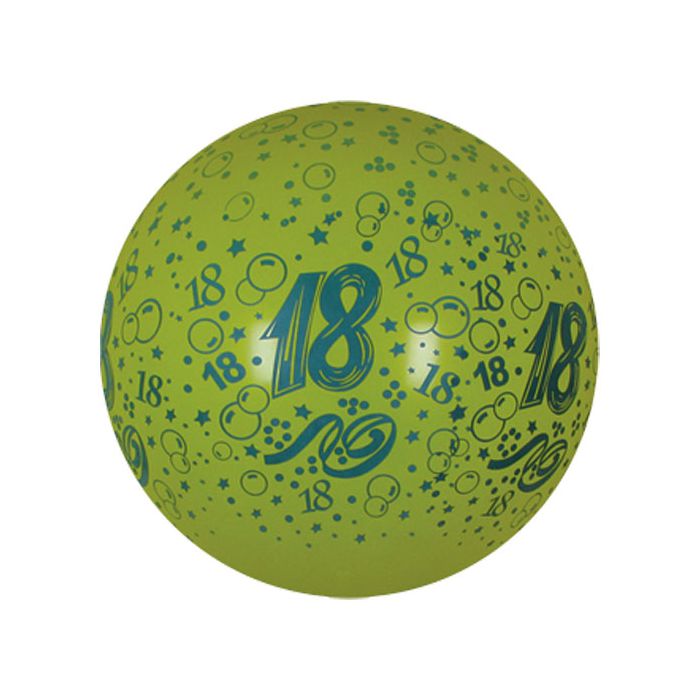 Palloncino 18 Anni 36" Pz.5 Colore Standard Giallo 020 Stampa Verde Cm.90 main product photo