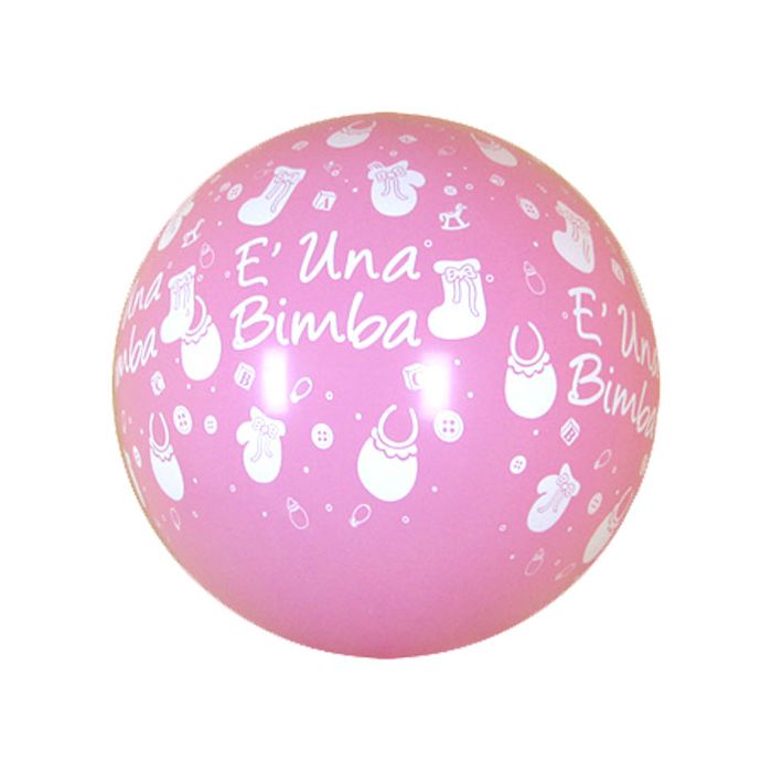 Palloncino E' Una Bimba (36") Pz.5 Colore Satinato Rosa 409 Stampa Bianca Cm.90 main product photo