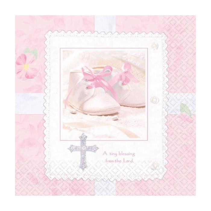 Tovaglioli Battesimo Bambina Pz.16 Cm.25x25 main product photo