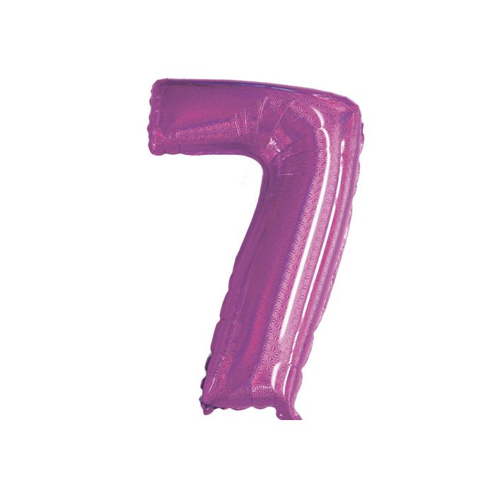 Palloncino Numero 7 Glitter Fuxia Pz.1 Mylar Numero Cm.86 main product photo