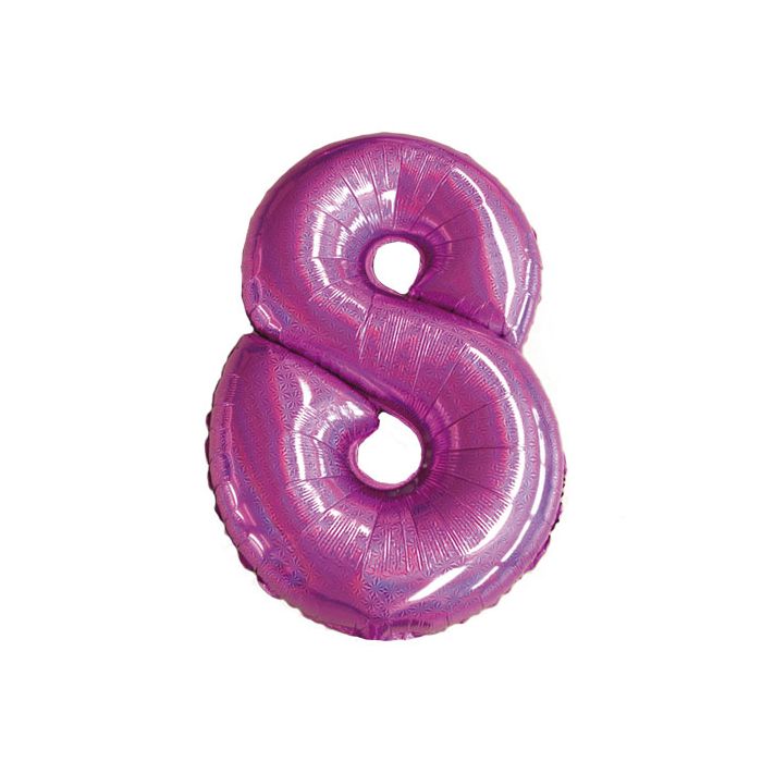 Palloncini Numero 8 Glitter Fuxia Pz.10 Micro Cm.15 Da Saldare Esclusa Bacchetta main product photo