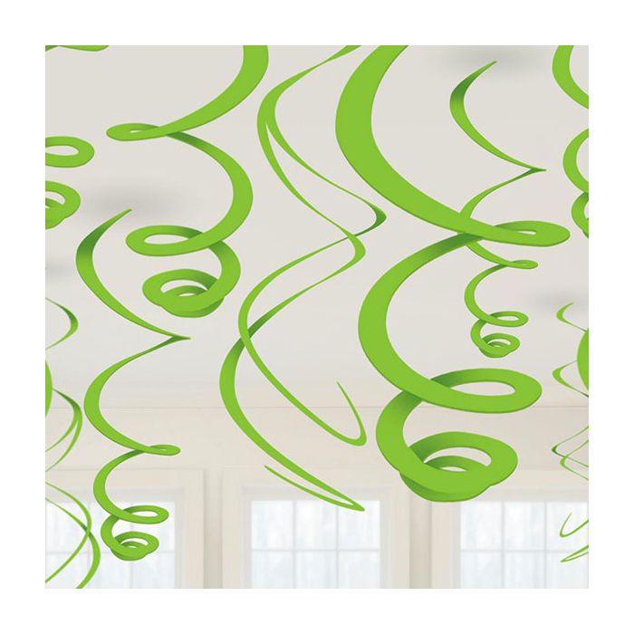 Decorazione Verde Spirale Pz.12 Simpatiche Decorazioni Pendolo Da Cm.55.8 main product photo