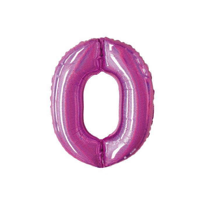Palloncino Numero 0 Glitter Fuxia Pz.1 Mylar Numero Cm.86 main product photo