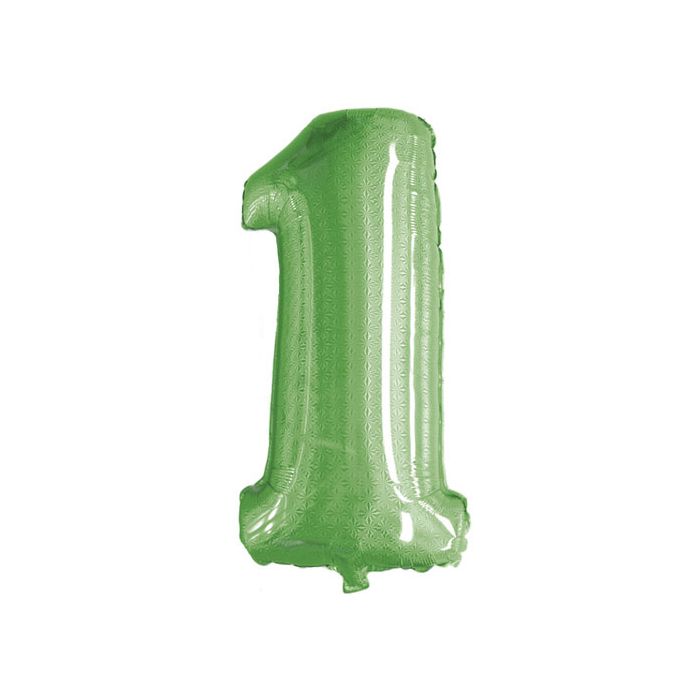 Palloncini Numero 1 Glitter Verde Pz.10 Micro Cm.15 Da Saldare Esclusa Bacchetta main product photo